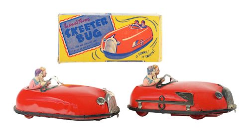 Lot Of 2: American Lindstrom Tin Wind Up Skeeter Bug Toys.