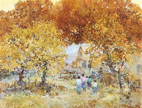 Dane Clark, (American, b. 1934), Through the Orchard in Autumn