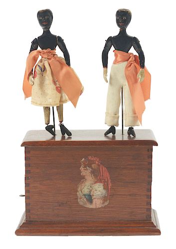 Early American Ives Clockwork Dancers toy.