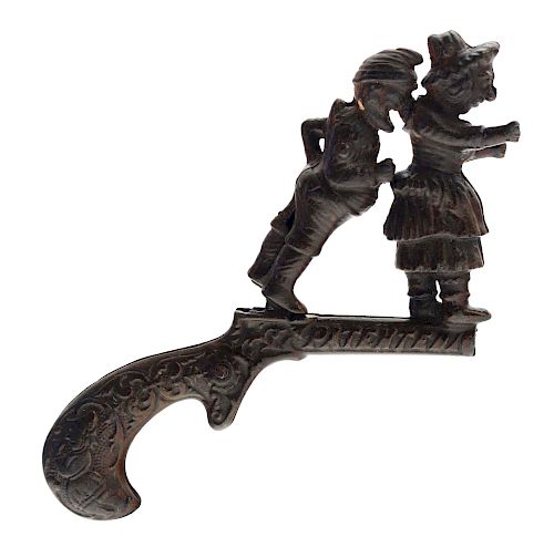 Cast Iron Ives Punch & Judy Animated Cap Pistol.