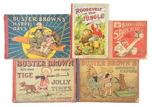 Lot Of 5: Very Early Turn of The Century Character Books. 