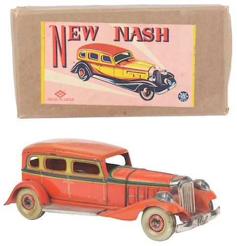 Japanese Pre-War Tin Litho Nash Automobile Toy In Box. 