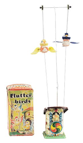 Japanese Battery Operated Flutter-Birds Toy In Box. 