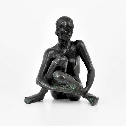 Georg Kolbe "Sitzende" Bronze Nude Sculpture