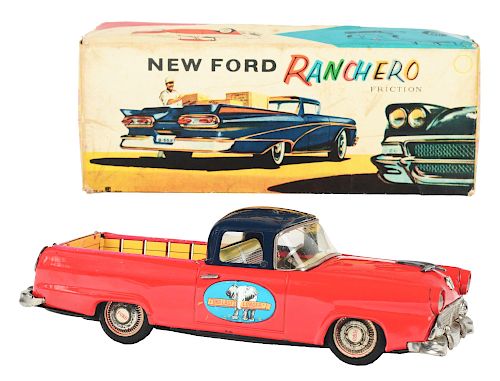 Tin Litho and Painted Friction Ford Ranchero.