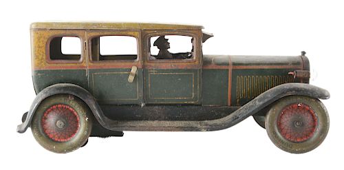 Large Size Tin Litho Wind Up Pre-War Japanese Limousine.