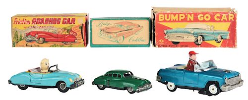 Lot of 3: Tin Litho and Painted Tin Cars.