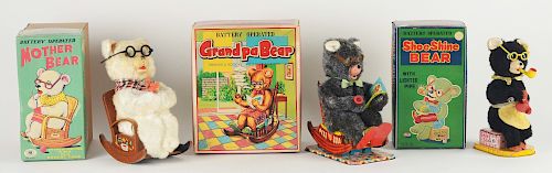 Lot of 3: Tin Litho and Fur Covered Battery Operated Toys.