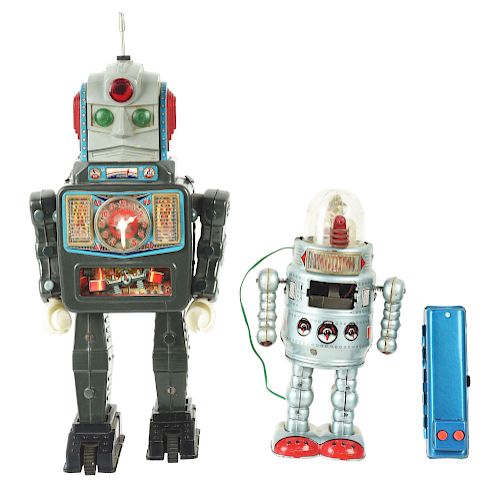 Lot of 2: Japanese Battery Operated Vintage Robots. 