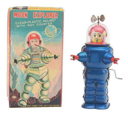 Tin Litho and Painted Wind Up X-15 Moon Explorer.