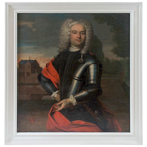 Large Dutch Portrait Painting of a Nobleman, c. 1760