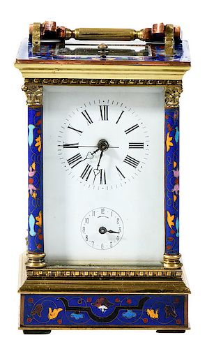 Champlevé Carriage Clock