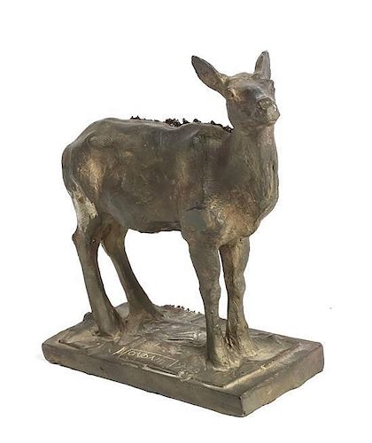 Adrien Alexandre Voisin, (American, 1890-1979), Calf Elk, 1938 (Unfinished)