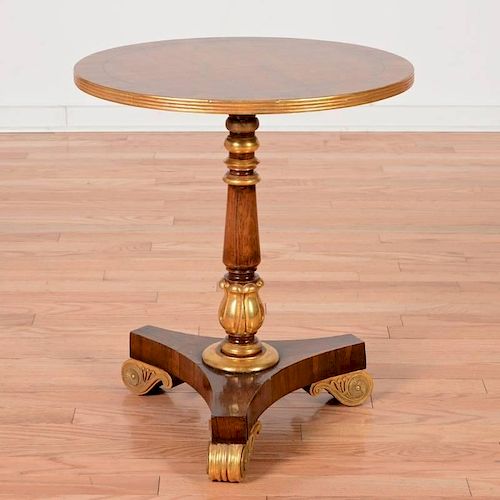 Regency style parcel gilt rosewood occasional table
