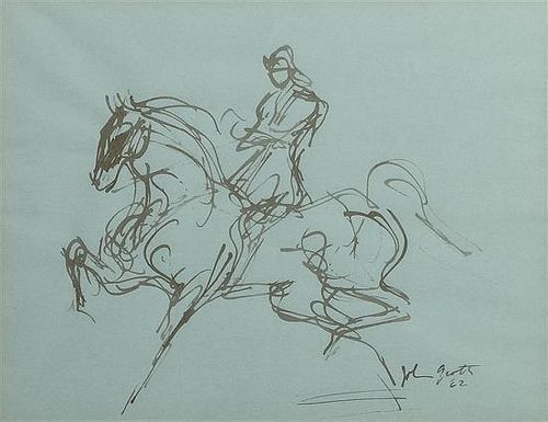 John Groth, (American, b. 1908), Horse Show, 1962
