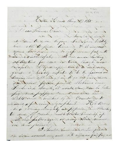 1865 Letter Freeman's Bureau (Reconstruction)