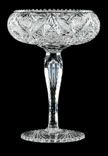 Large Cut Glass Compote