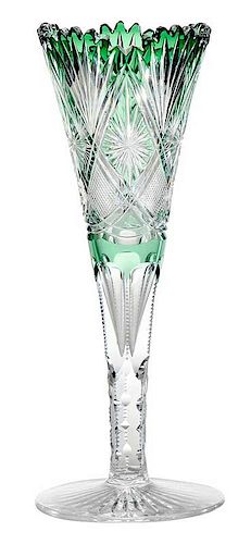 Cut Glass Dorflinger Trumpet Vase