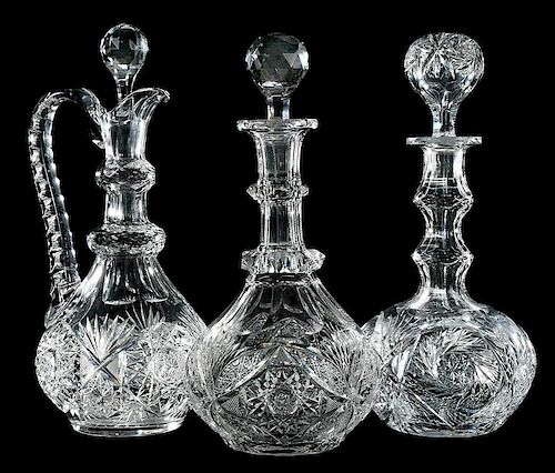 Three Cut Glass Decanters, Tuthill