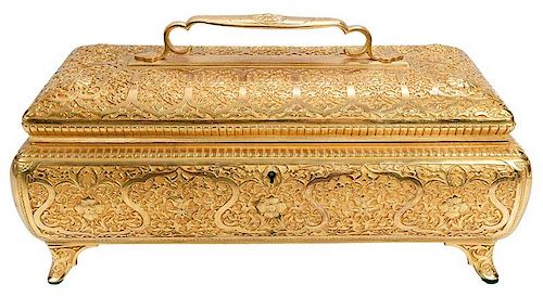 Gilt Bronze Arabesque Designed Box
