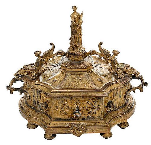 Louis XV Style Gilt Bronze Jewelry Casket