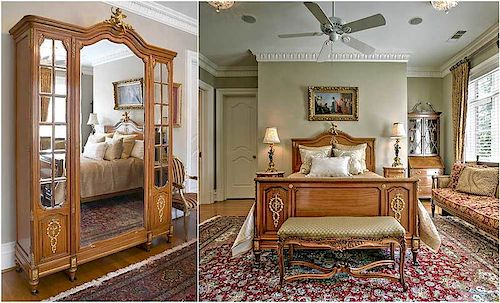 Louis XVI Style Satinwood, Ormolu Bedroom Suite