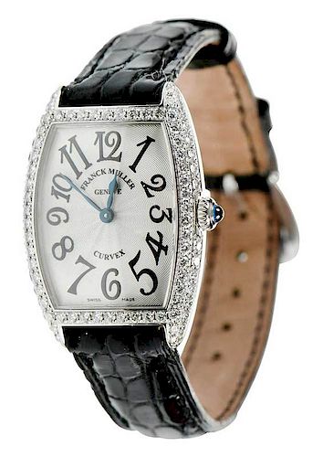 Franck Muller Stainless Steel & Diamond Watch