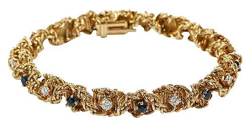 18kt. Diamond & Sapphire Bracelet
