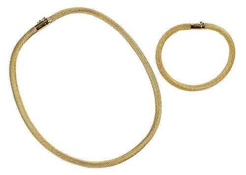 14kt. Necklace and Bracelet
