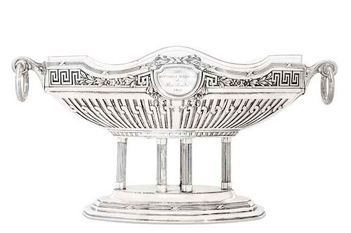 A German 800 silver pedestal center bowl