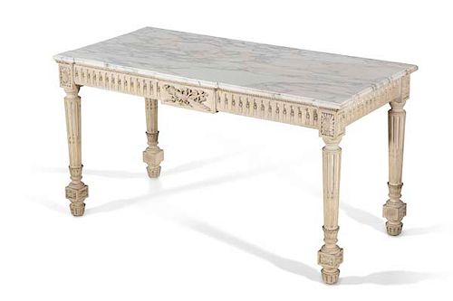 An Italian Neoclassical style painted side table