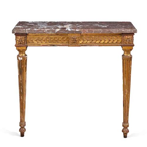 An Italian Neoclassical giltwood console