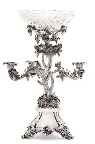 A Victorian sterling silver epergne, Macrae