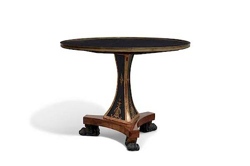  Baltic Empire style  mahogany center table