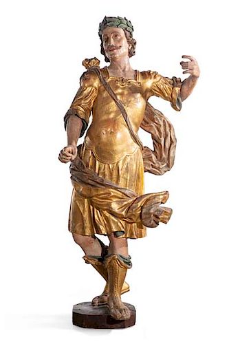Italian Baroque figure of a nobleman as a Roman