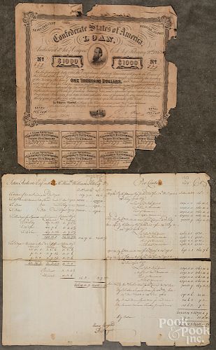 French Indian war military ledger