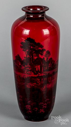 Royal Doulton flambé vase by Noke