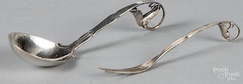 Georg Jensen sterling silver spoon and fork