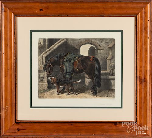 Pair of color horse lithographs