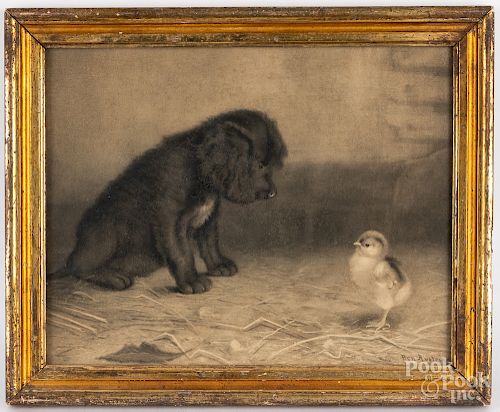 Ben Austrian print of a dog and chick