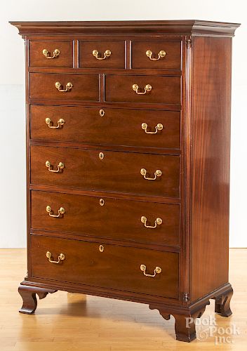 Hickory Chair mahogany tall chest
