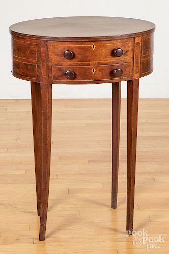 Federal oval end table