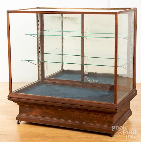 Glass and mahogany display case