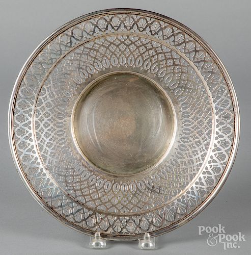 Tiffany & Co. sterling silver reticulated dish