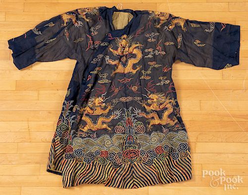 Chinese embroidered dragon robe.