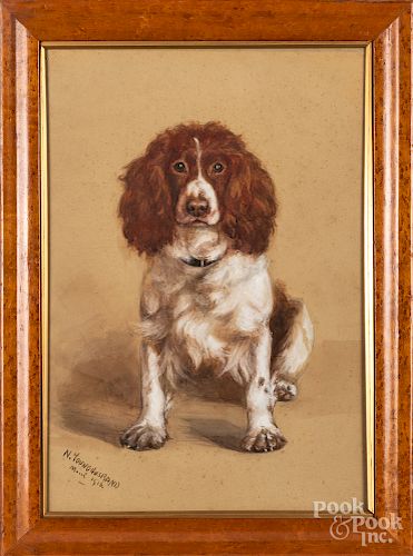 Watercolor dog portrait