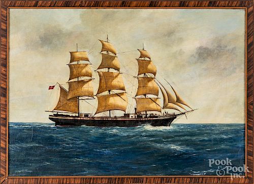 H. Reynolds Thomas, oil on canvas Danish ship