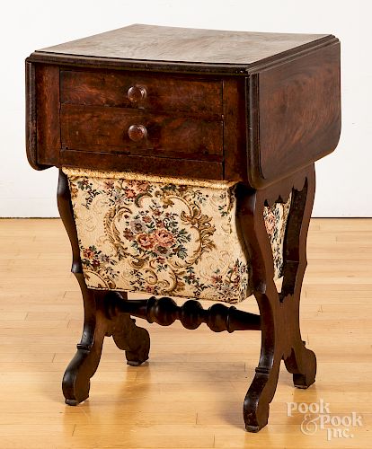 Empire mahogany sewing table
