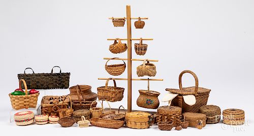 Collection of miniature baskets.