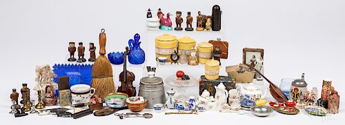 Large group of dollhouse accessories.